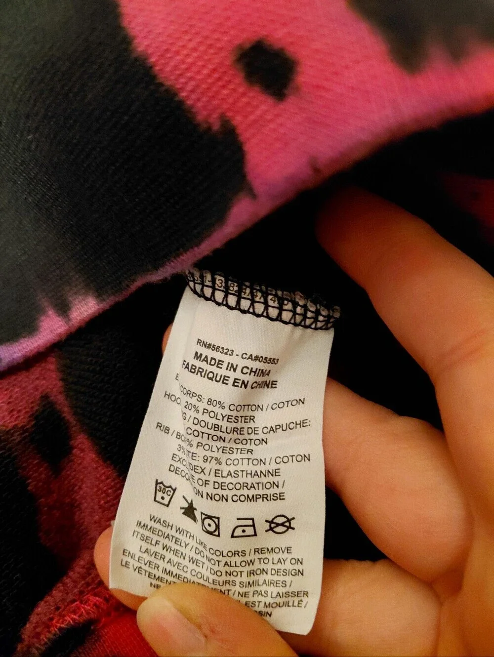 Nike Jordan Blue And Pink Tie Dye Hooded Sweatshirt